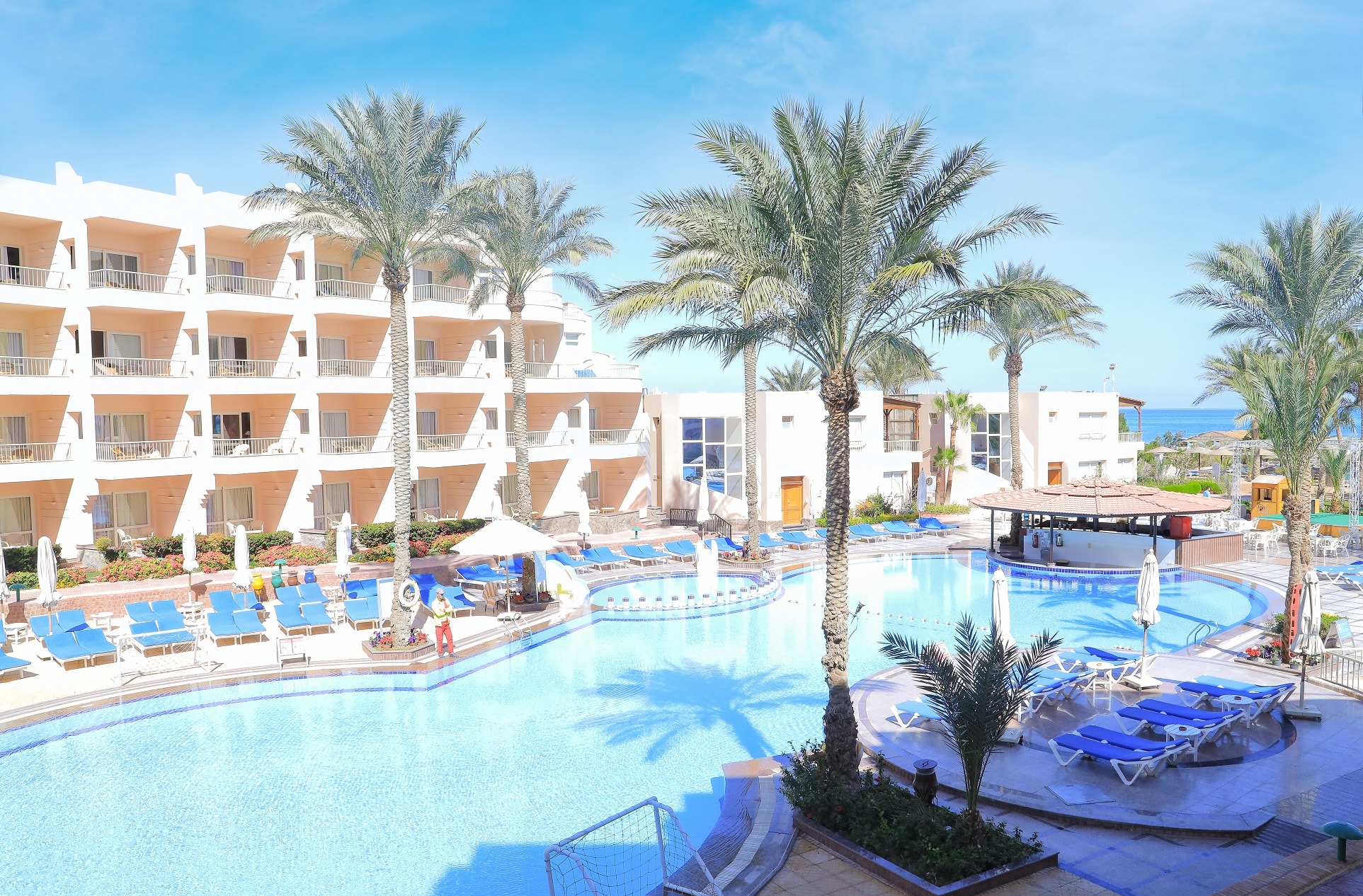 Sea Star Beau Rivage pool area with palm trees